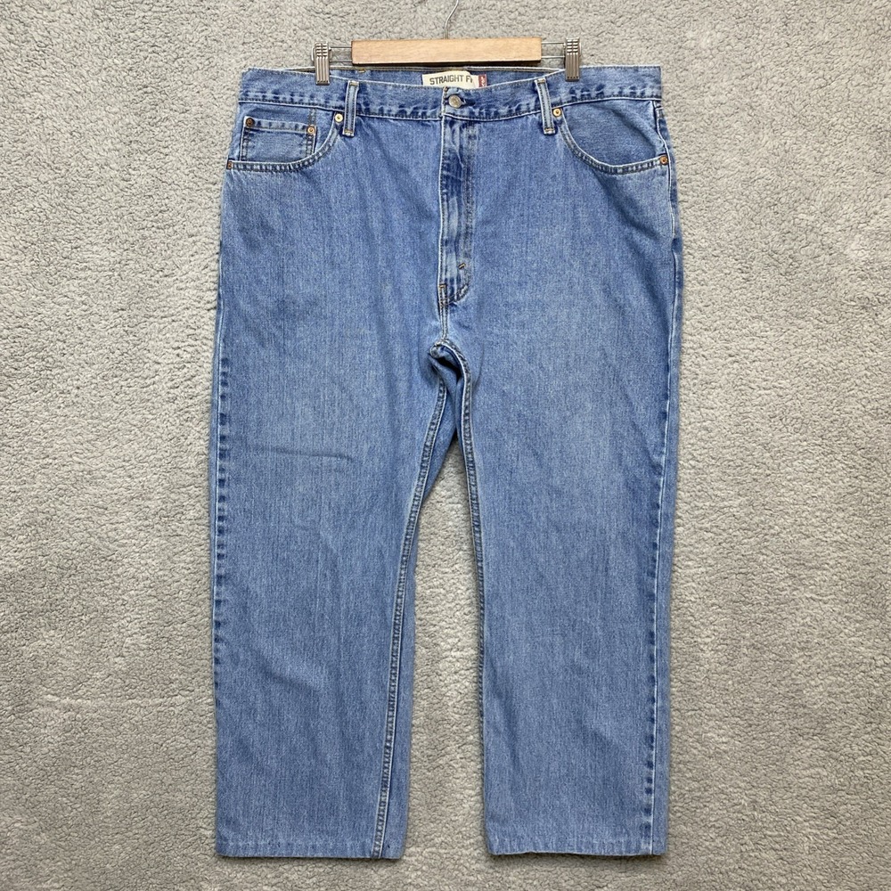 Levi's 505 Jeans Men 42x30 Blue Denim Med Wash Straight Fit 100% Cotton Casual